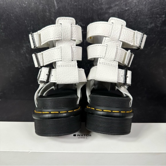 DOC OLSON ZIPPED MILLED NAPPA LEATHER STRAP GLADIATOR SANDALS WOMENS SIZE 8 NEW - Picture 3 of 10